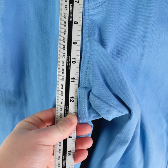 Judy Blue Jeans Womens 7 28 Blue High Rise Wide Leg Cropped Raw Hem Stretch - Picture 7 of 12